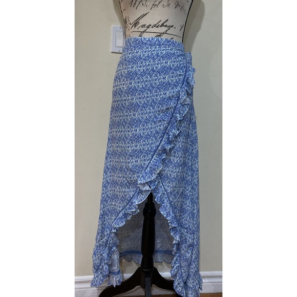 Paloma Blue Dresses & Skirts - Paloma Blue Silk Blend Wrap Skirt Size Small